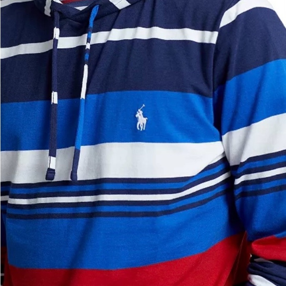 Polo Ralph Lauren Men's Striped Jersey Hooded T-Shirt